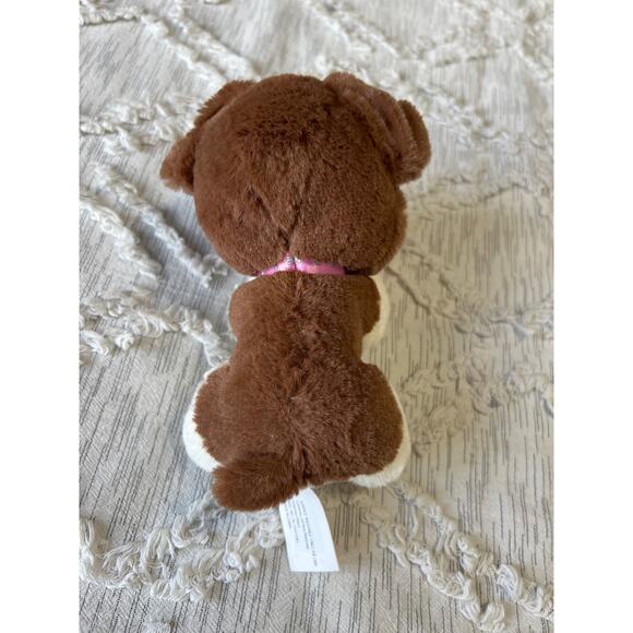 Barbie Pet Bean Plush Pet Pal Stuffed Animal Toy Dog Brown White - Picture 3 of 9